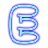 🙁 Эмодзи «Neon font Неоновый шрифт» для Telegram