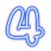 🙁 Эмодзи «Neon font Неоновый шрифт» для Telegram