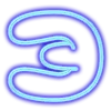 🙁 Эмодзи «Neon font Неоновый шрифт» для Telegram