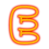 🙁 Эмодзи «Neon font Неоновый шрифт» для Telegram
