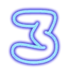 🙁 Эмодзи «Neon font Неоновый шрифт» для Telegram