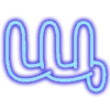 🙁 Эмодзи «Neon font Неоновый шрифт» для Telegram