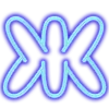 🙁 Эмодзи «Neon font Неоновый шрифт» для Telegram