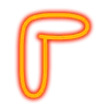 🙁 Эмодзи «Neon font Неоновый шрифт» для Telegram
