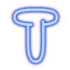 🙁 Эмодзи «Neon font Неоновый шрифт» для Telegram