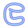 🙁 Эмодзи «Neon font Неоновый шрифт» для Telegram