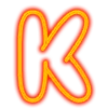 🙁 Эмодзи «Neon font Неоновый шрифт» для Telegram