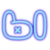 🙁 Эмодзи «Neon font Неоновый шрифт» для Telegram