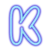 🙁 Эмодзи «Neon font Неоновый шрифт» для Telegram