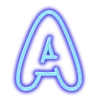 Эмодзи Neon font Неоновый шрифт для Telegram — скачать
