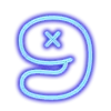 🙁 Эмодзи «Neon font Неоновый шрифт» для Telegram
