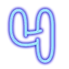 🙁 Эмодзи «Neon font Неоновый шрифт» для Telegram