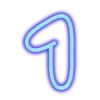 🙁 Эмодзи «Neon font Неоновый шрифт» для Telegram