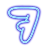 🙁 Эмодзи «Neon font Неоновый шрифт» для Telegram