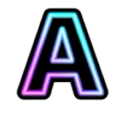Стикерпак Neon Font для Telegram