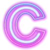 😎 Эмодзи «Neon ABC» для Telegram