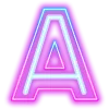 Стикерпак Neon ABC для Telegram