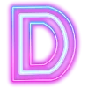 😎 Эмодзи «Neon ABC» для Telegram
