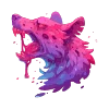 Стикер 10 neon blot