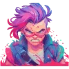 Стикер 36 neon blot