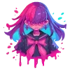 Стикер 26 neon blot