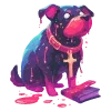 Стикер 17 neon blot