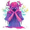 Стикер 28 neon blot