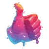 Стикер 46 neon blot