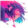Стикер 21 neon blot