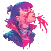 Стикер 22 neon blot