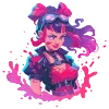 Стикер 30 neon blot