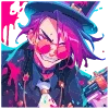 Стикер 38 neon blot