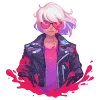 Стикер 19 neon blot