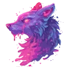 Стикер 6 neon blot