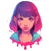 Стикер 23 neon blot