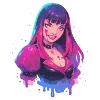Стикер 34 neon blot