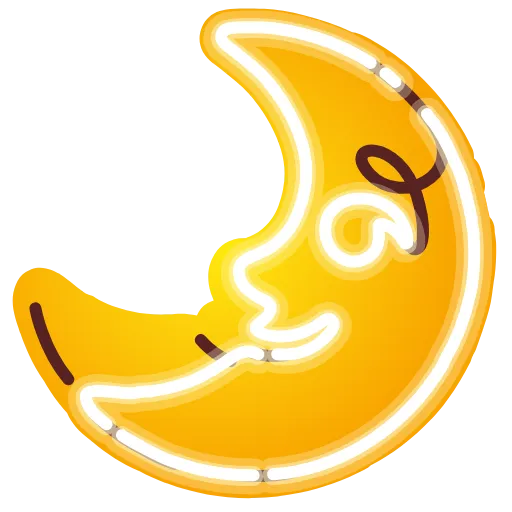🌜 Стикер «Neon Classic» для Telegram