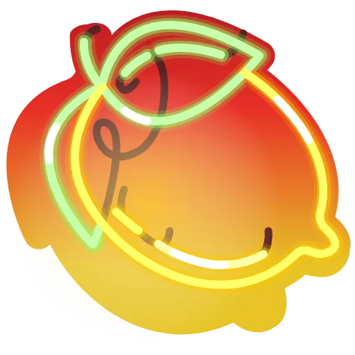 🍋 Стикер «Neon Classic» для Telegram