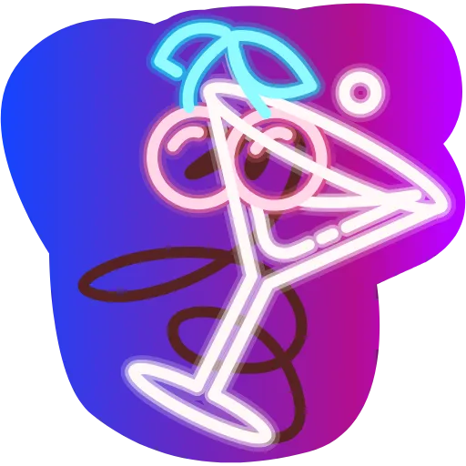 🍸 Стикер «Neon Classic» для Telegram