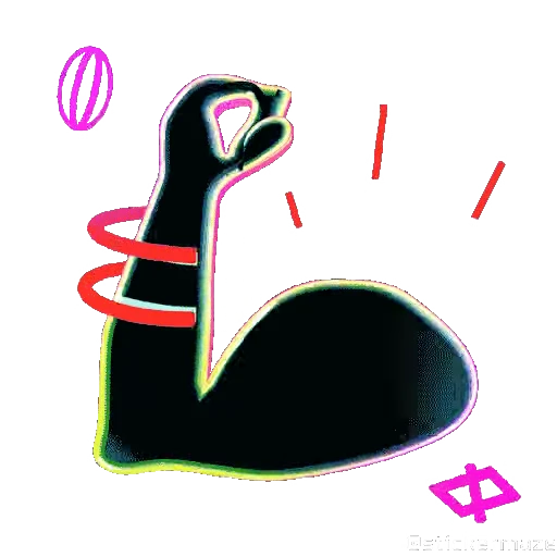 💪 Стикер «NEON EMOJIS» для Telegram