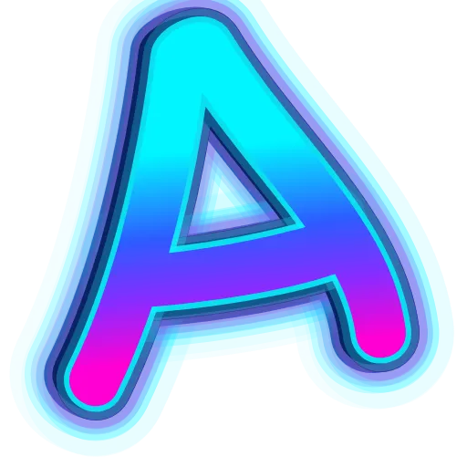 Стикерпак NeonFont 2 для Telegram