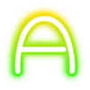 Стикерпак neon letters для Telegram
