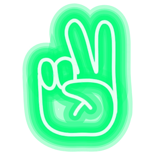 Стикер 26 neon emojis