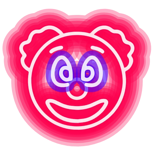 Стикер 37 neon emojis