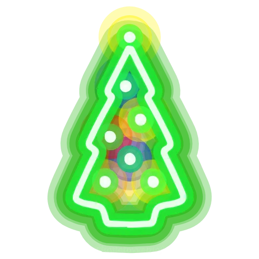 Стикер 21 neon emojis