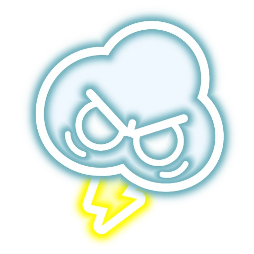 🌩️ Стикер «Neon Pins» для Telegram