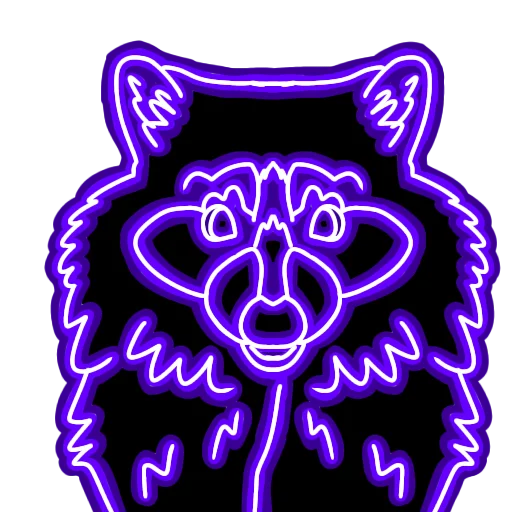 🦝 Стикер «Neon» для Telegram