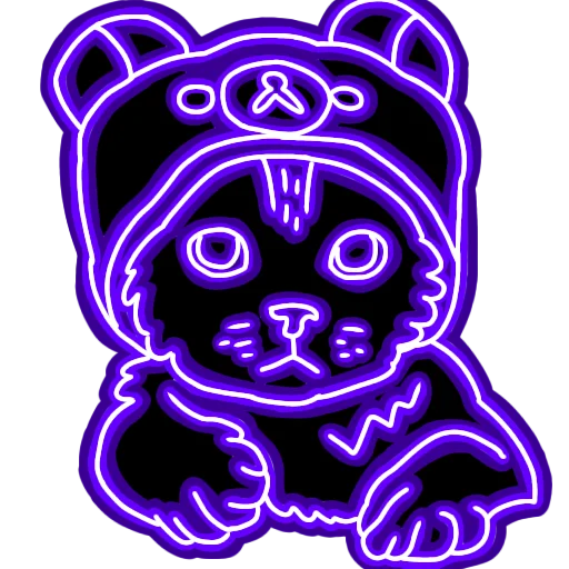 🐈 Стикер «Neon» для Telegram