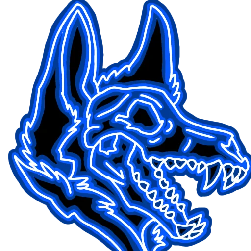 🐕‍🦺 Стикер «Neon» для Telegram