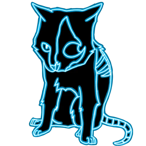 🐈‍⬛ Стикер «Neon» для Telegram